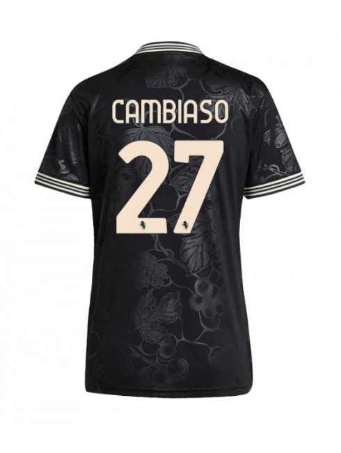 Ženski Nogometna dresi replika Juventus Andrea Cambiaso #27 Tretji 2025-26 Kratek rokav Ženski Nogometna dresi replika Juventus Andrea Cambiaso #27 Tretji 2025-26 Kratek rokav